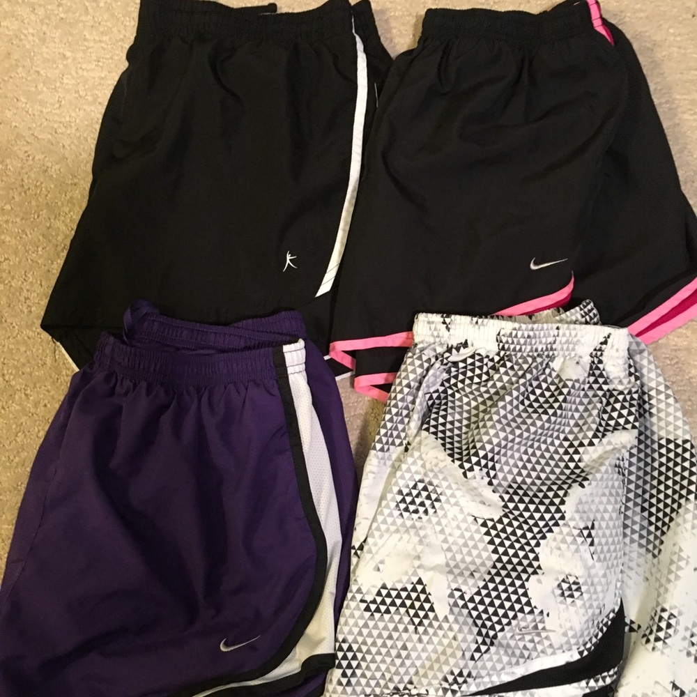 Lot of 3 Nike Tempo Shorts/ 1 off Brand added free